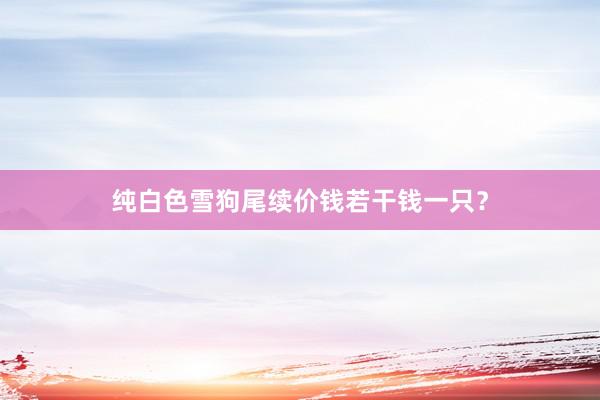 纯白色雪狗尾续价钱若干钱一只？